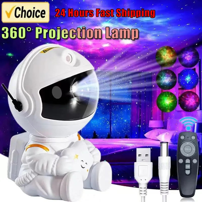 Star Projector Galaxy Night Light Astronaut Space Projector